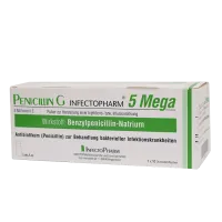 Фото Пенициллин Джи (Penicillin G 5Mega, Инфектоциллин, аналог Экстенциллин) 5 млн МЕ 1 фл.